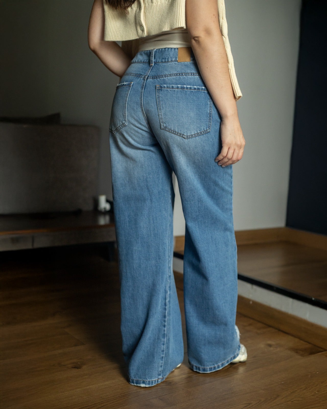 JEAN WIDE LEG TIRO ALTO REF 18069