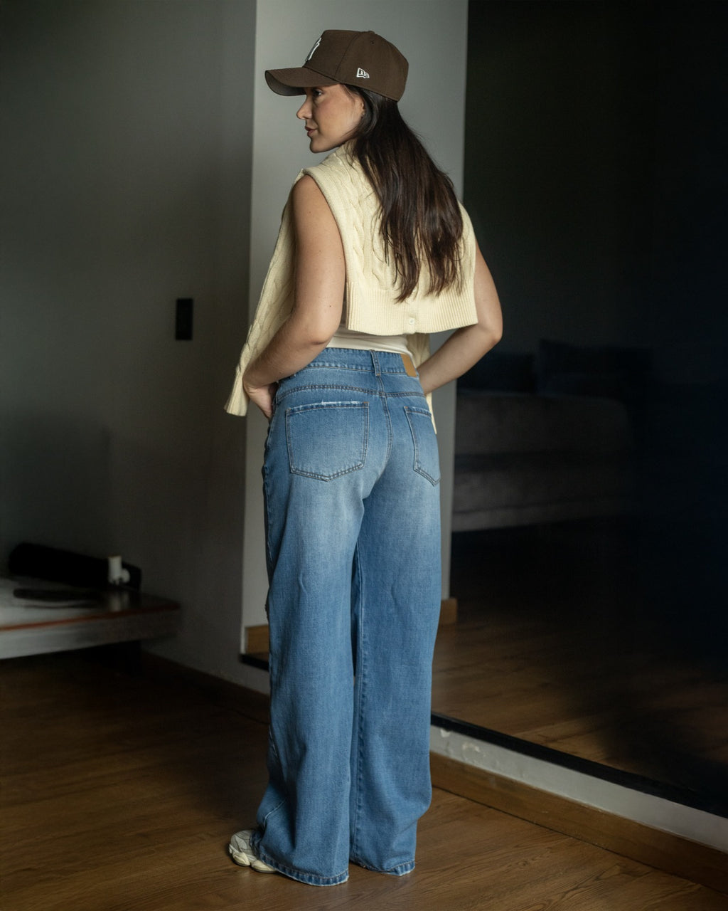 JEAN WIDE LEG TIRO ALTO REF 18069