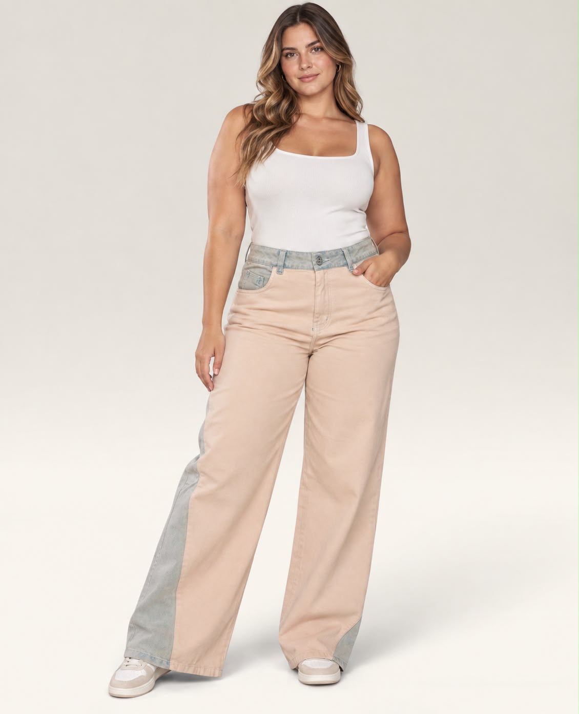 JEAN WIDE LEG HÍBRIDO DE BOTA ANCHA TIRO ALTO REF. 18009