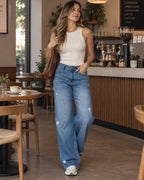 JEAN WIDE LEG TIRO ALTO REF 18069