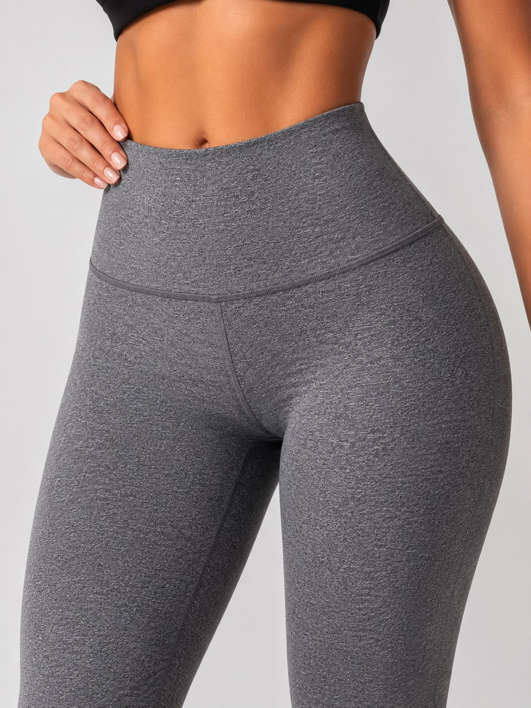 LEGGINS CONTROL ABDOMEN GRIS MEDIO JASPEADO