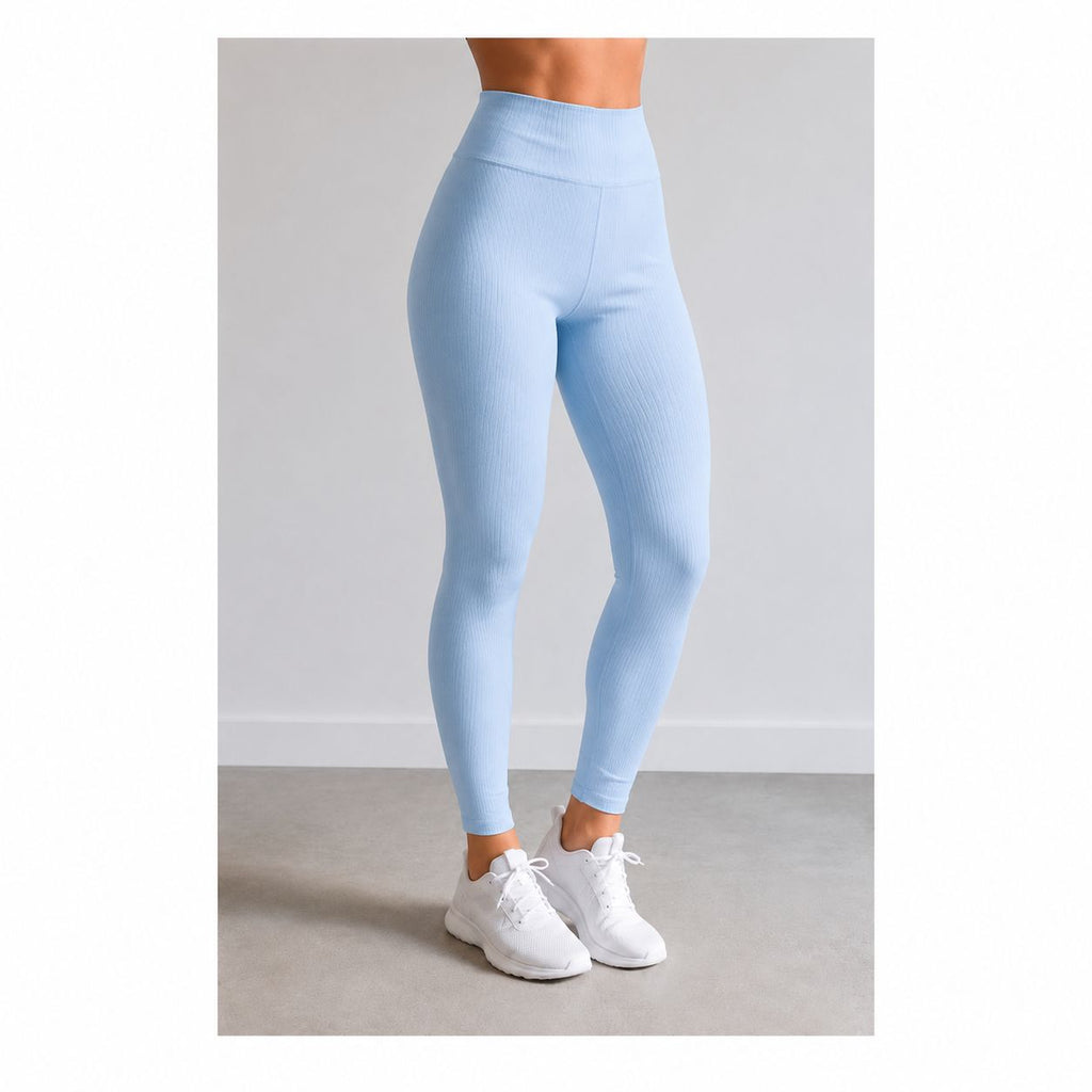 LEGGINS ACANALADO CELESTE