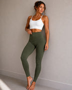 LEGGINS CONTROL ABDOMEN VERDE MILITAR
