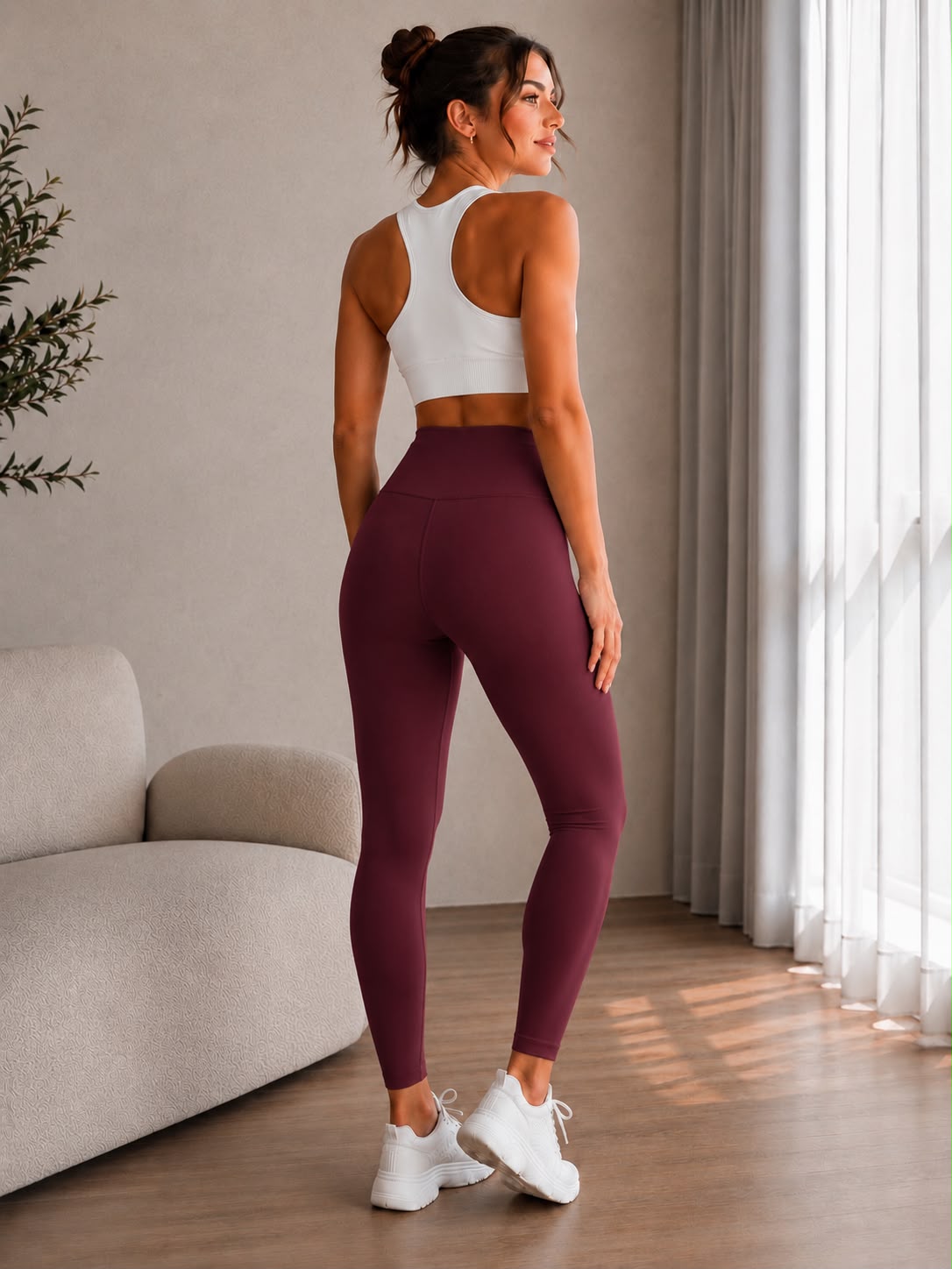 LEGGINS PREMIUM MOLDEADOR VINO