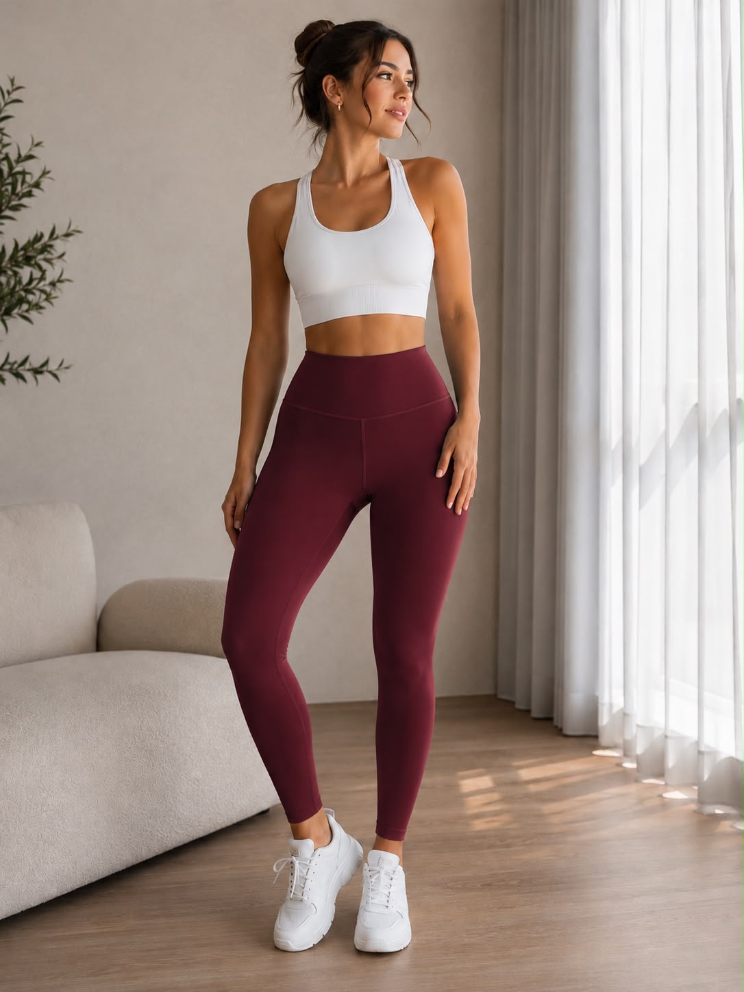 LEGGINS PREMIUM MOLDEADOR VINO