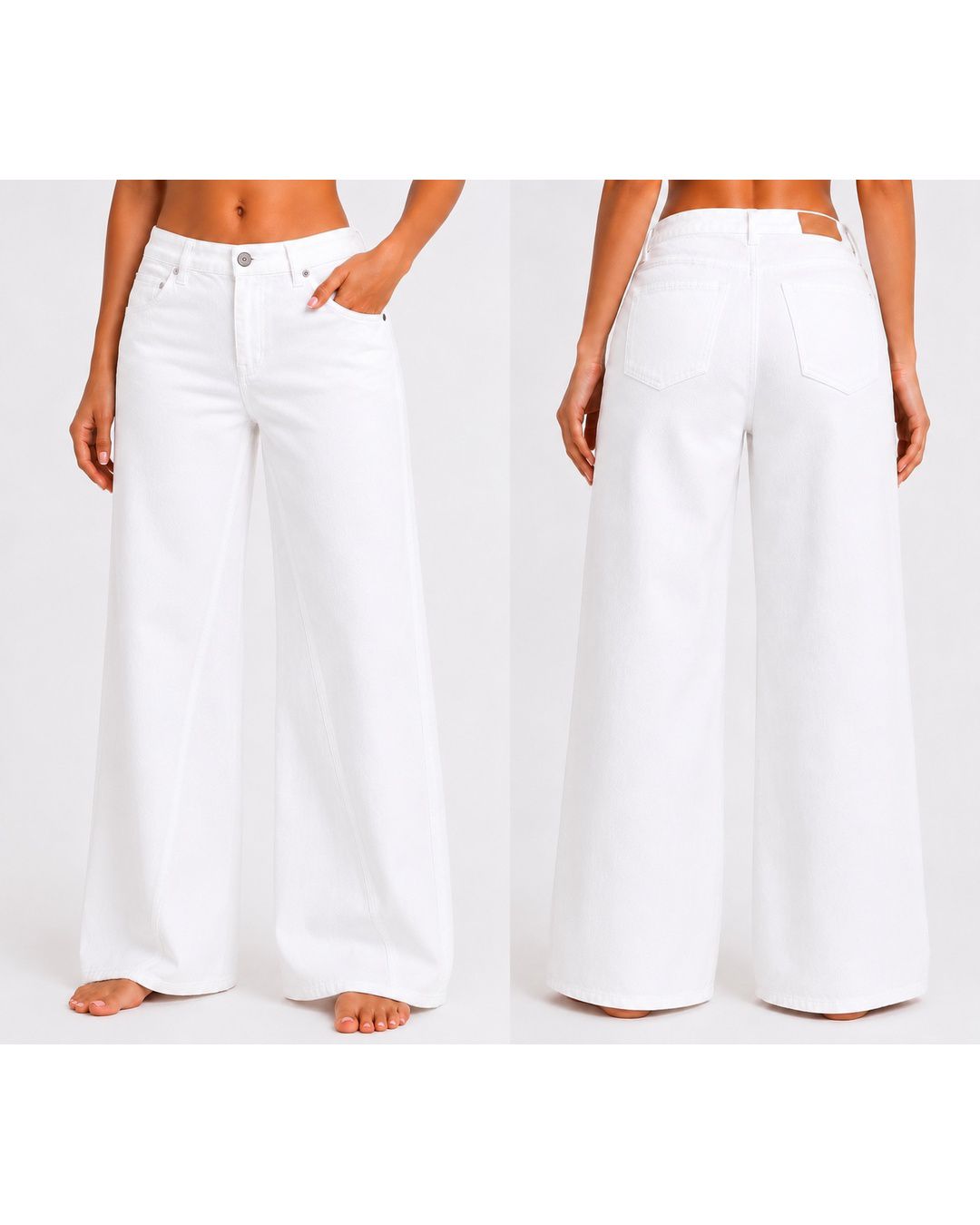 JEAN WIDE LEG BLANCO TIRO ALTO REF 18201