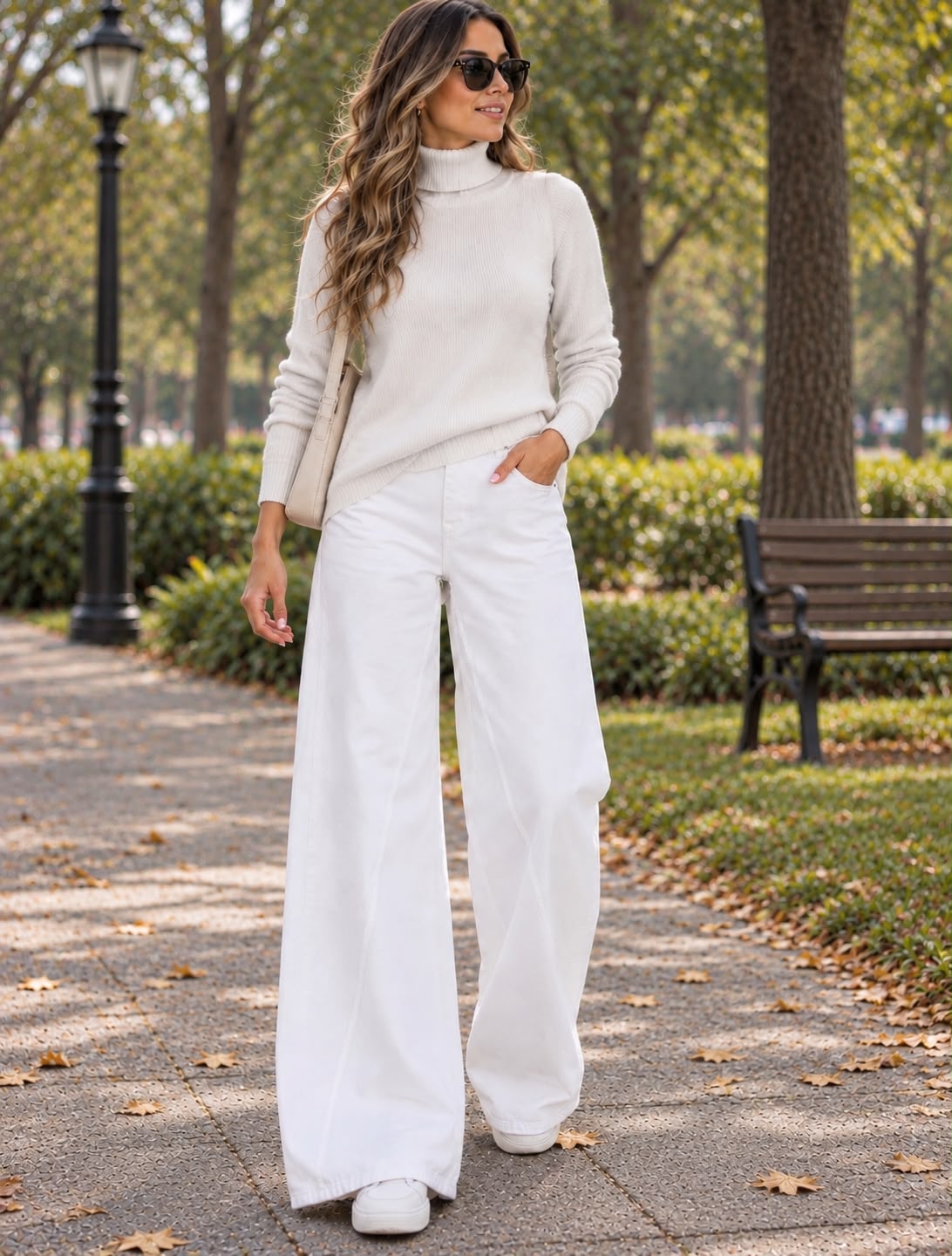 JEAN WIDE LEG BLANCO TIRO ALTO REF 18201