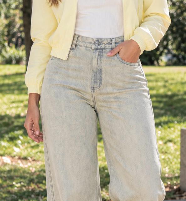 JEAN WIDE LEG TIRO ALTO REF 18252
