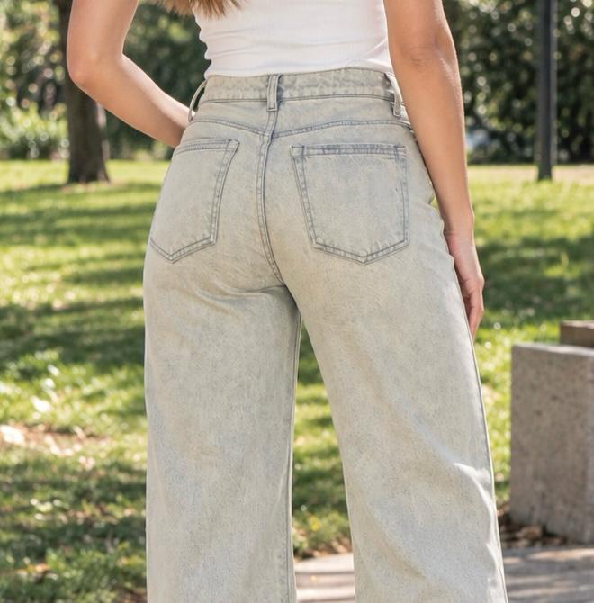 JEAN WIDE LEG TIRO ALTO REF 18252