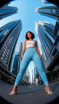 LEGGINS ACANALADO CELESTE