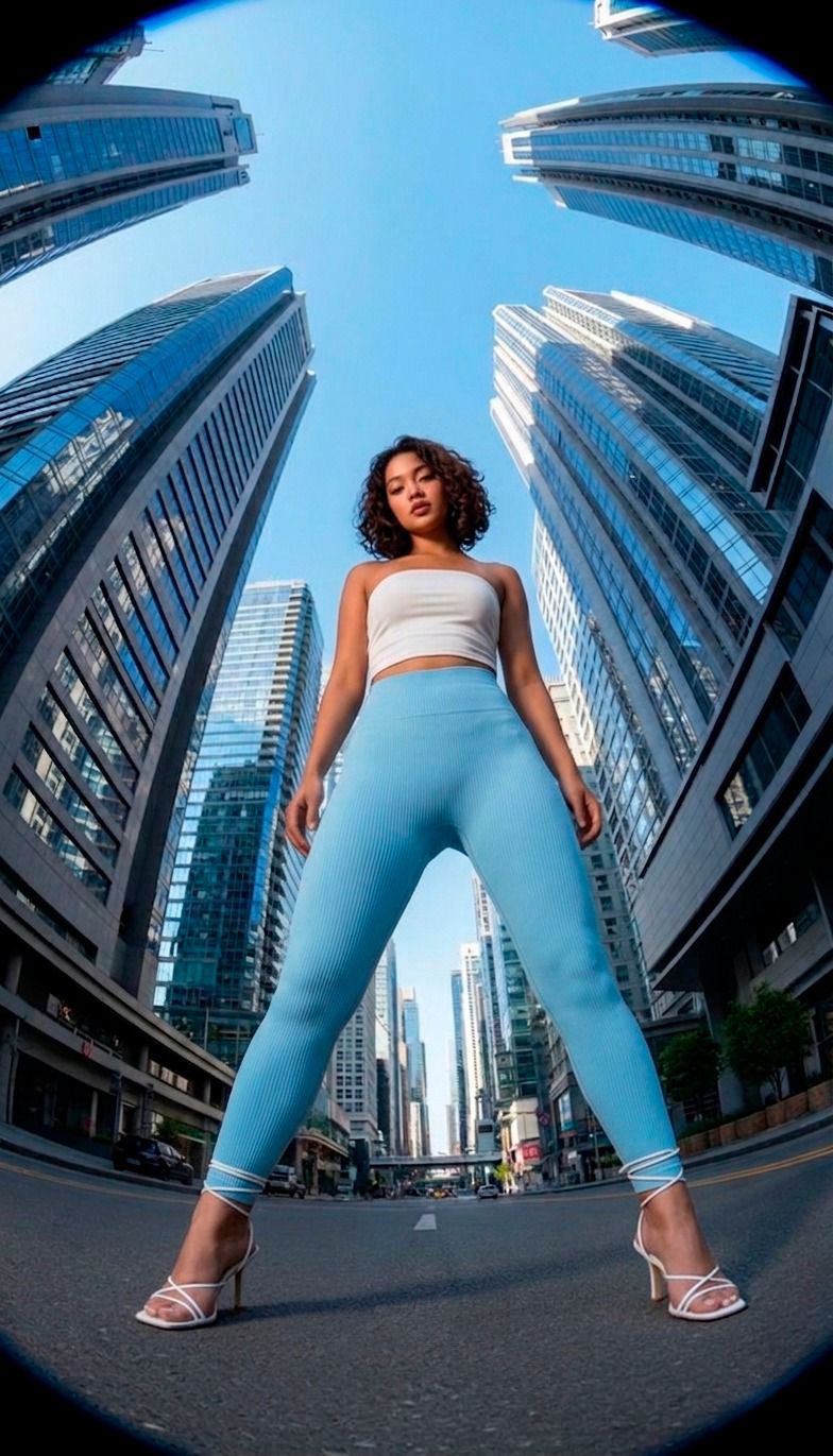 LEGGINS ACANALADO CELESTE